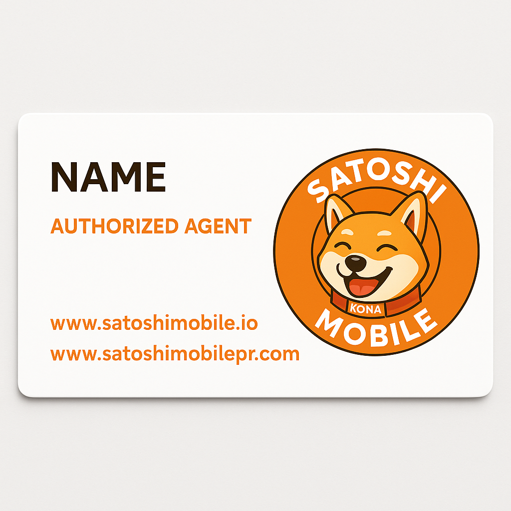 SATOSHI MOBILE BUSINESS CARDS 1000 BUSINESS